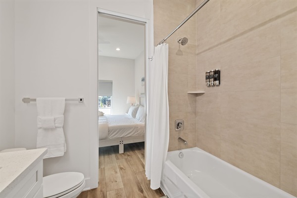 Bathtub on second floor for small children