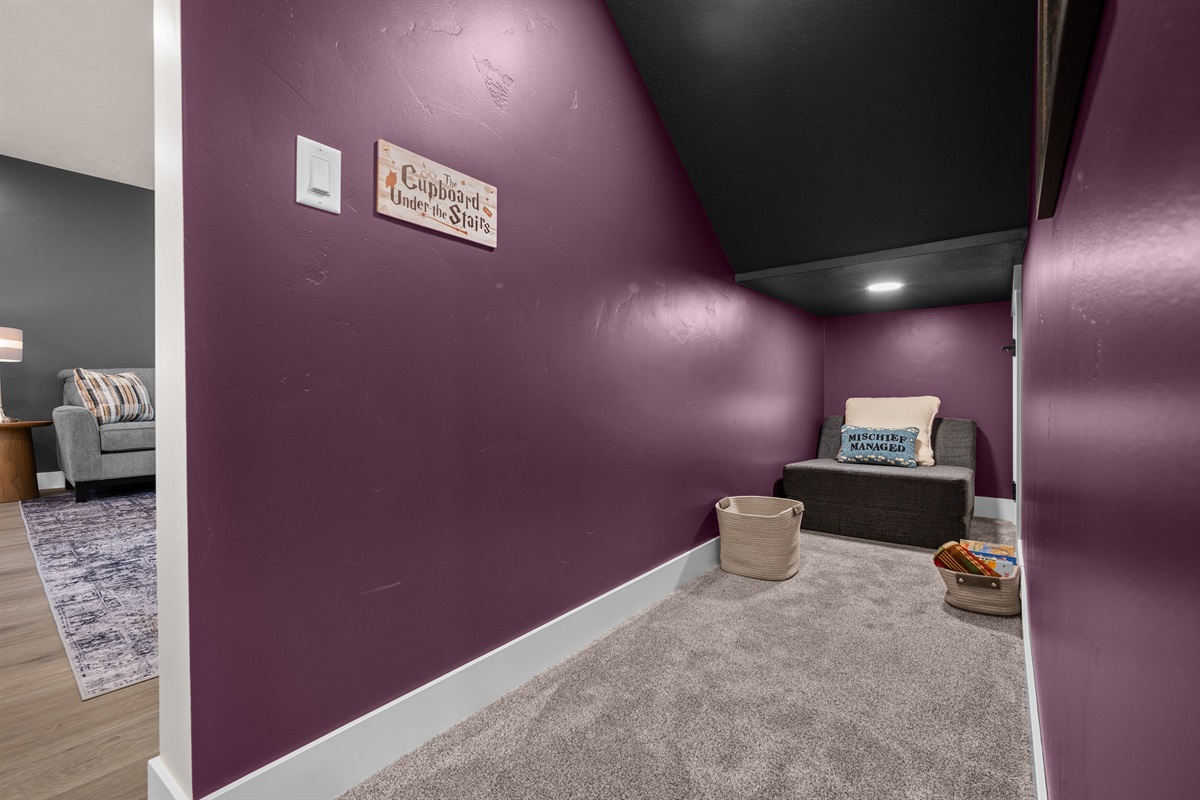 Wizard Nook is next to the downstairs living area.