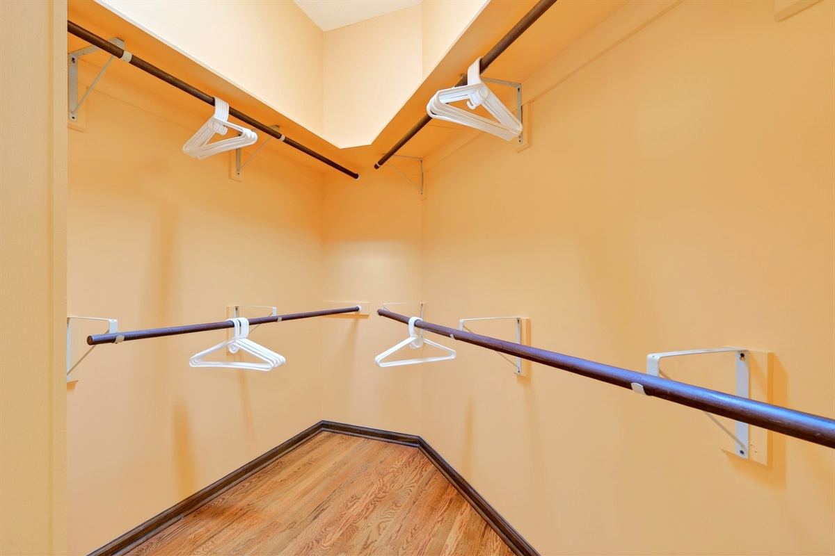 Master walk-in closet