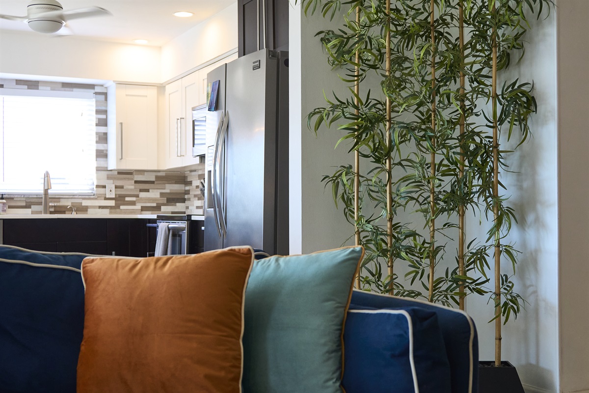 We love the natural touch the houseplants bring