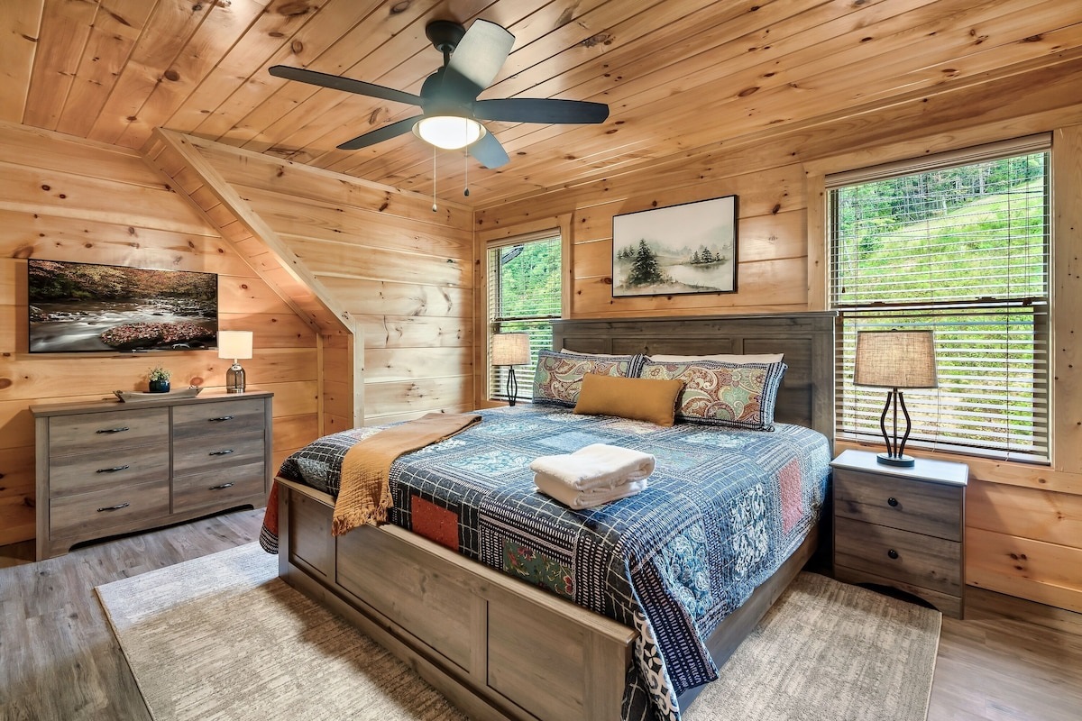Another king bedroom offers plenty of space for a relaxing retreat.