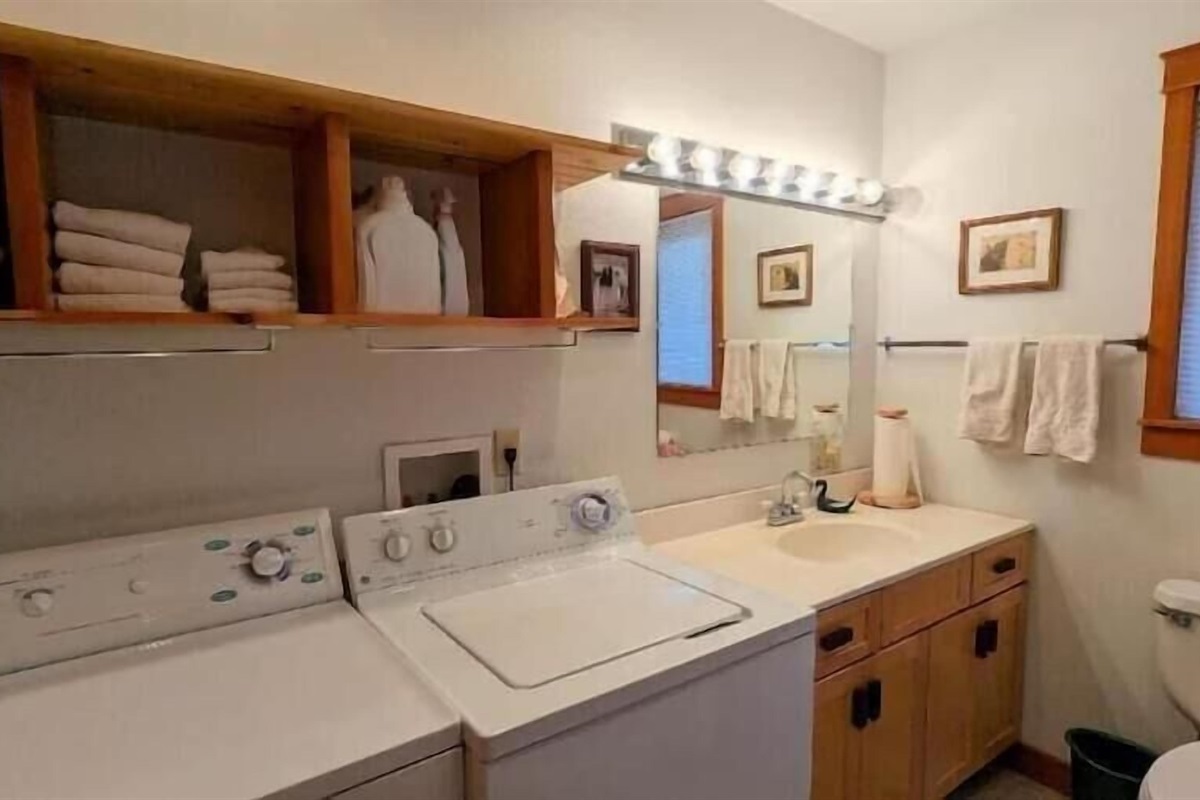 main floor bathroom & Laundry