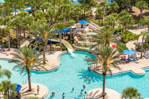 Community pool & waterslide