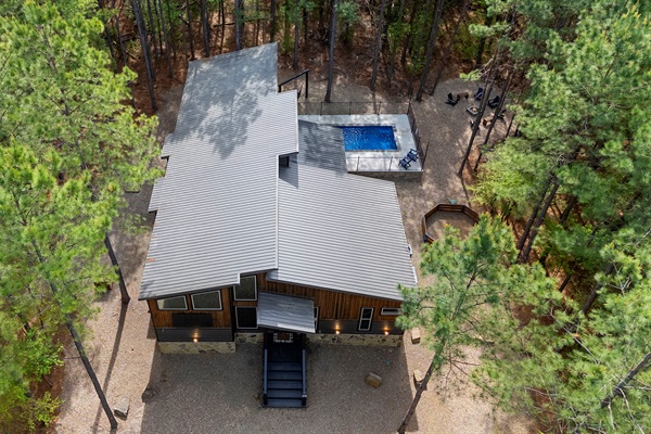 Private heated pool tucked away in nature for ultimate relaxation and privacy 