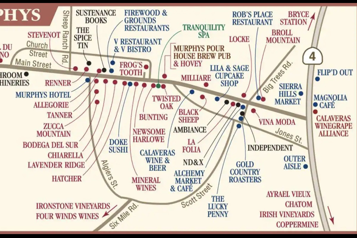 Map of Wineries in Murphy