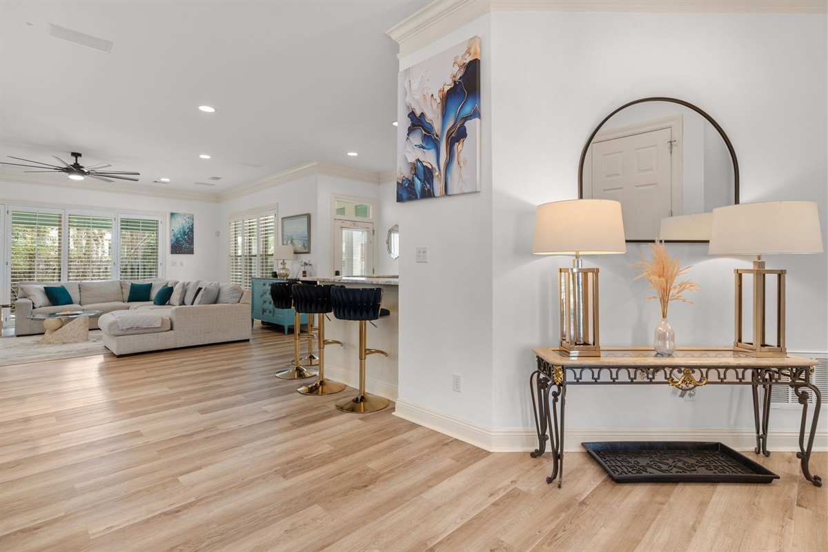 A bright and welcoming foyer to make every arrival feel like home.