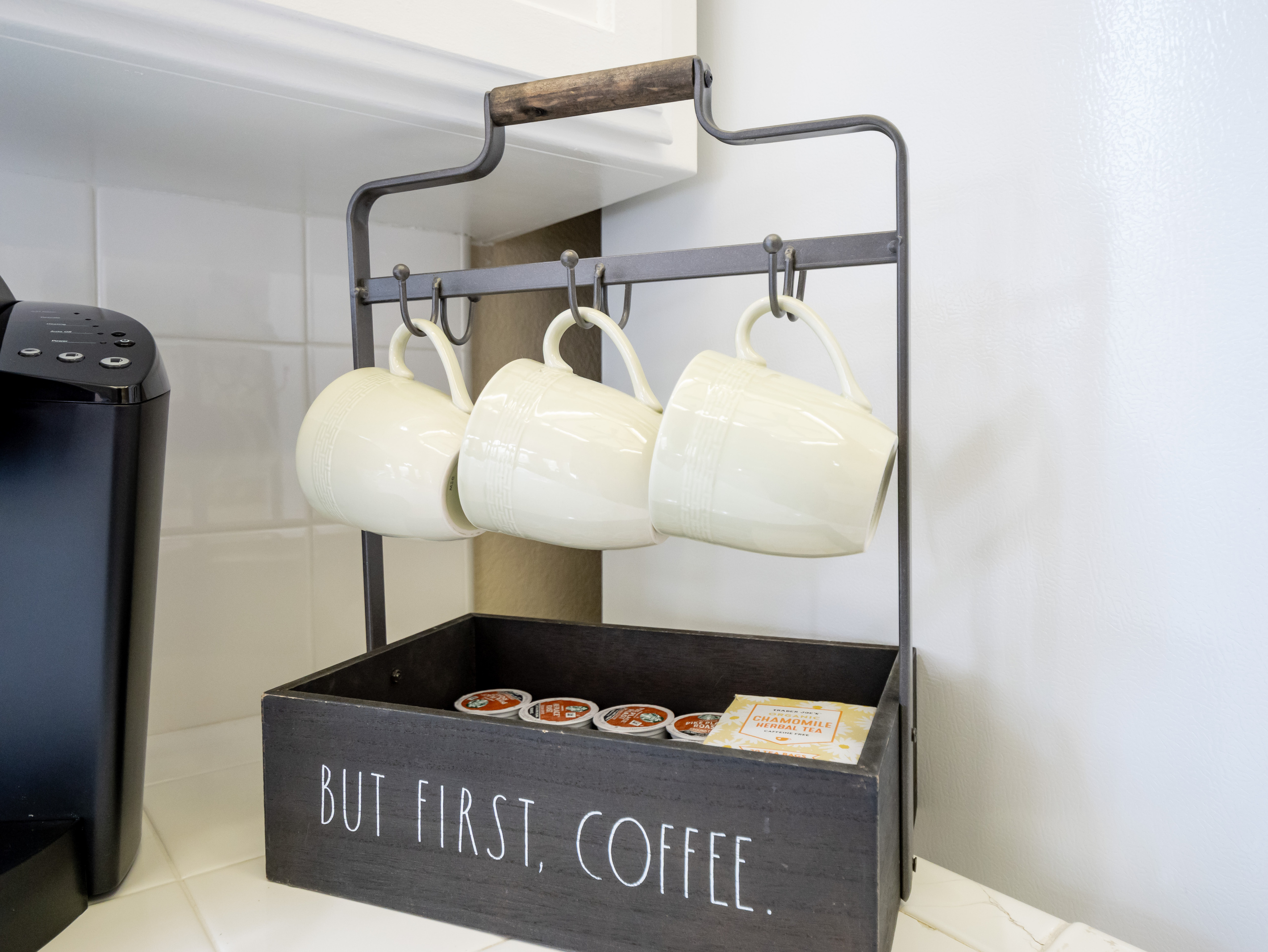 Enjoy a fresh brew anytime with the convenient coffee setup, thoughtfully stocked to make mornings easy and relaxing.