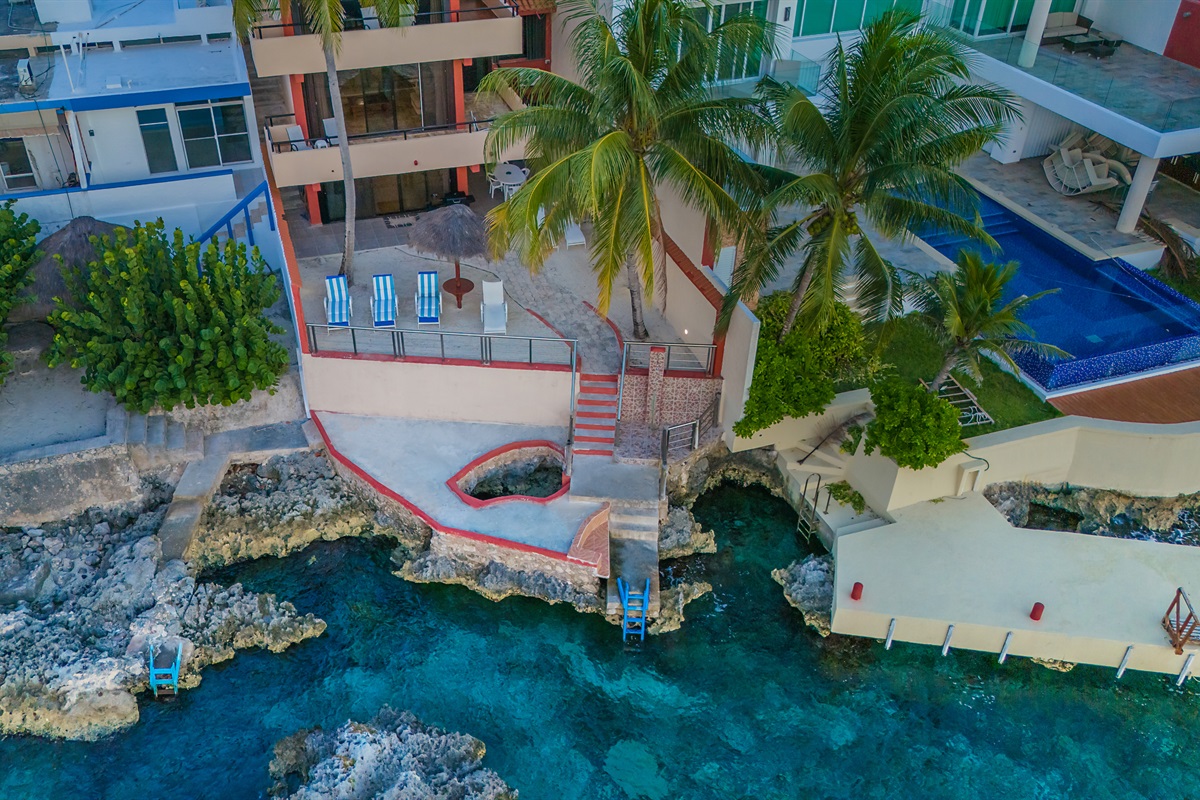 View of Villa from Ocean