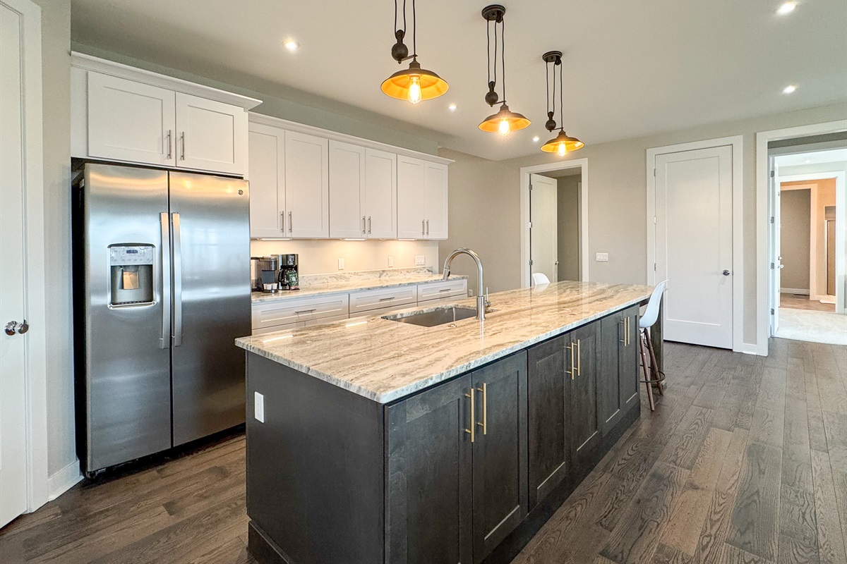 Well stocked kitchen for entertaining.