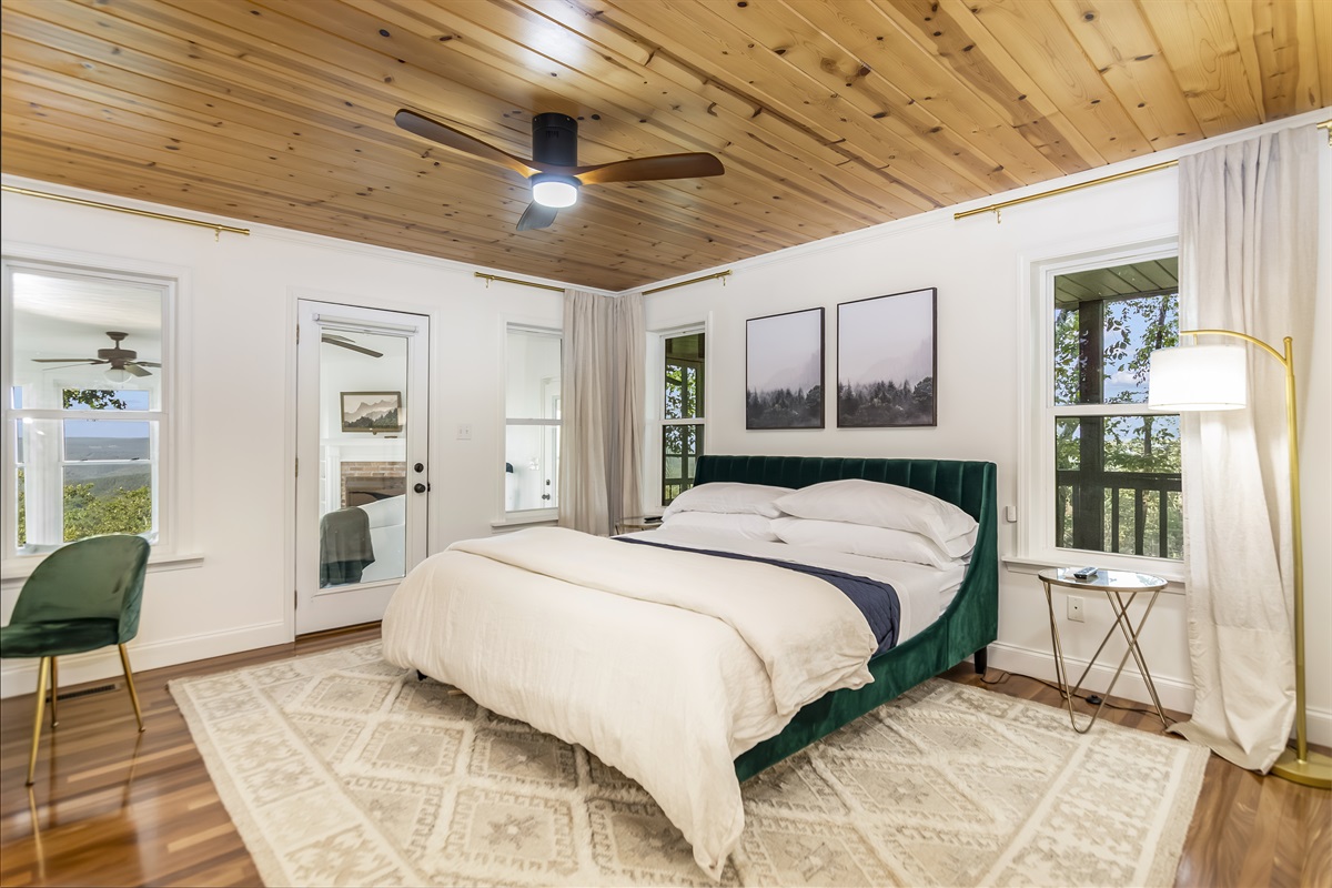 Master bedroom with king bed