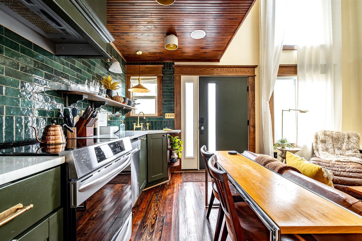 What do original 100+ year old refinished beadboard ceilings feel like? Like a warm embrace from above, that's what.
