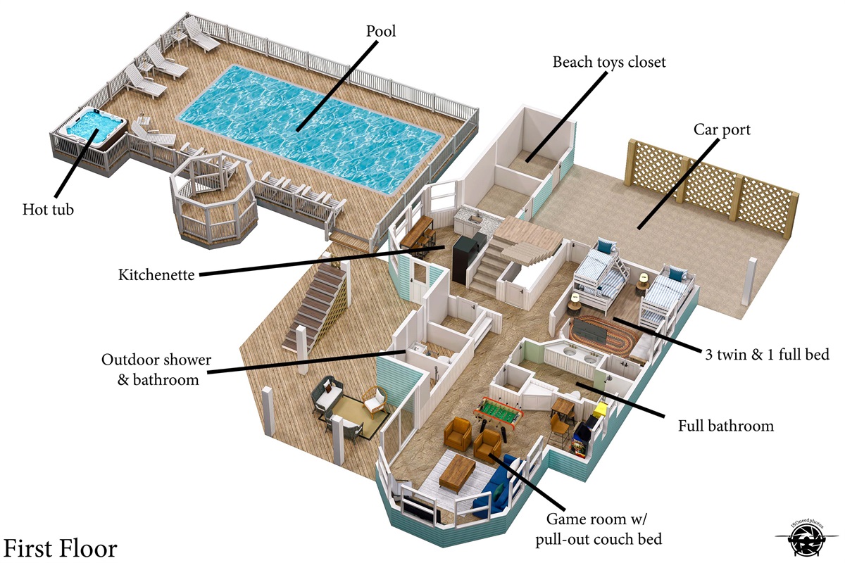 3d Floor Plans 1st floor