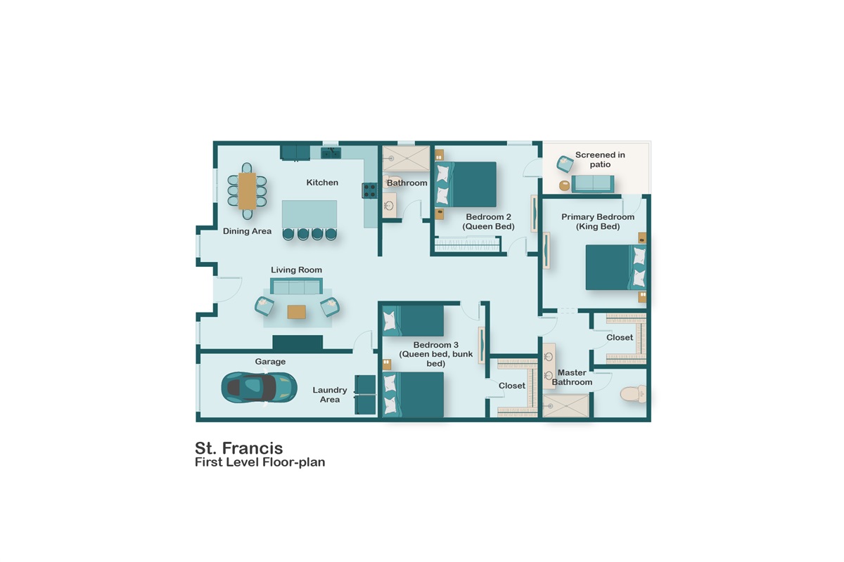 This recently remodeled, well-decorated home in the quiet, convenient Emerald Waters community has new furniture, Smart TVs, and easy access to TWO community pools and the beach!