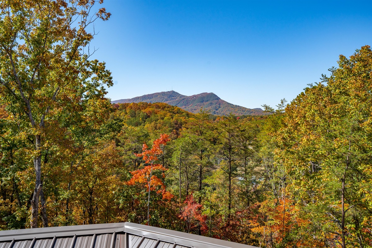 Fall Bluff Mountain view from back deck of Cypress