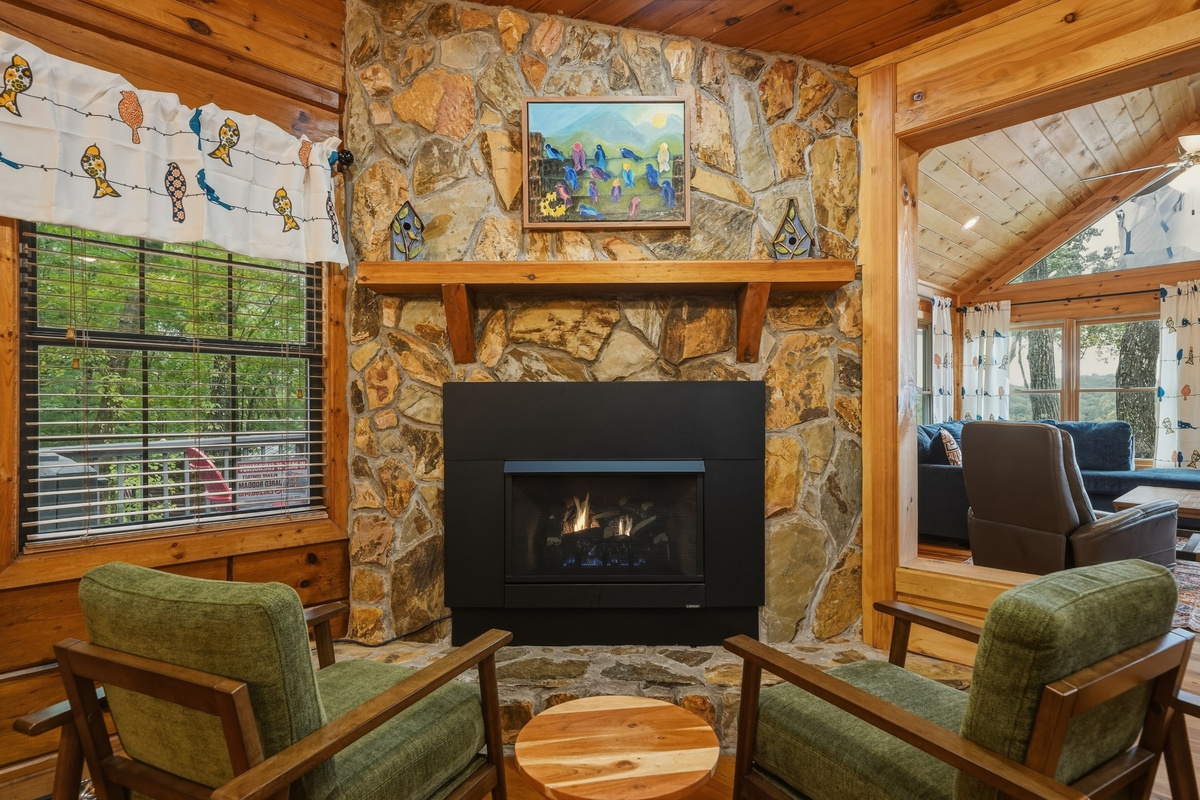 Cozy fireplace