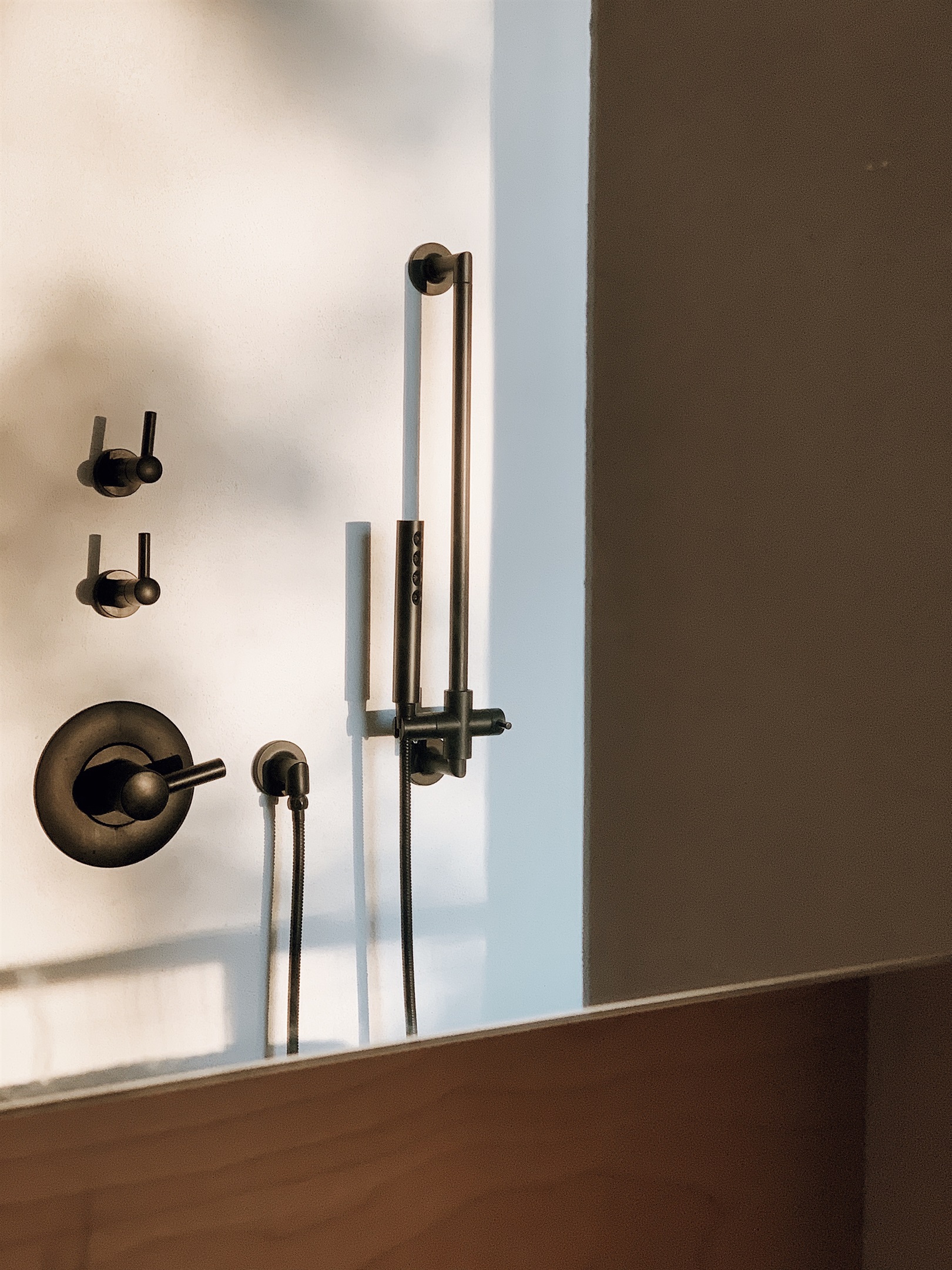 Jason Wu / Brizo shower fixtures.