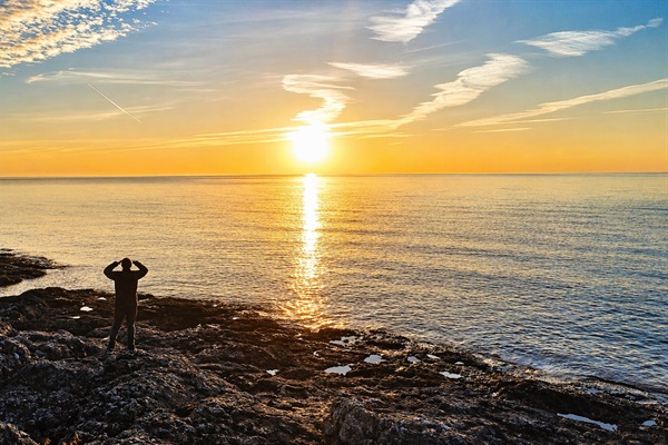 Sunrise over Lake Superior. The private shore lets you take in all the beauty of Lake Superior with no crowds. 