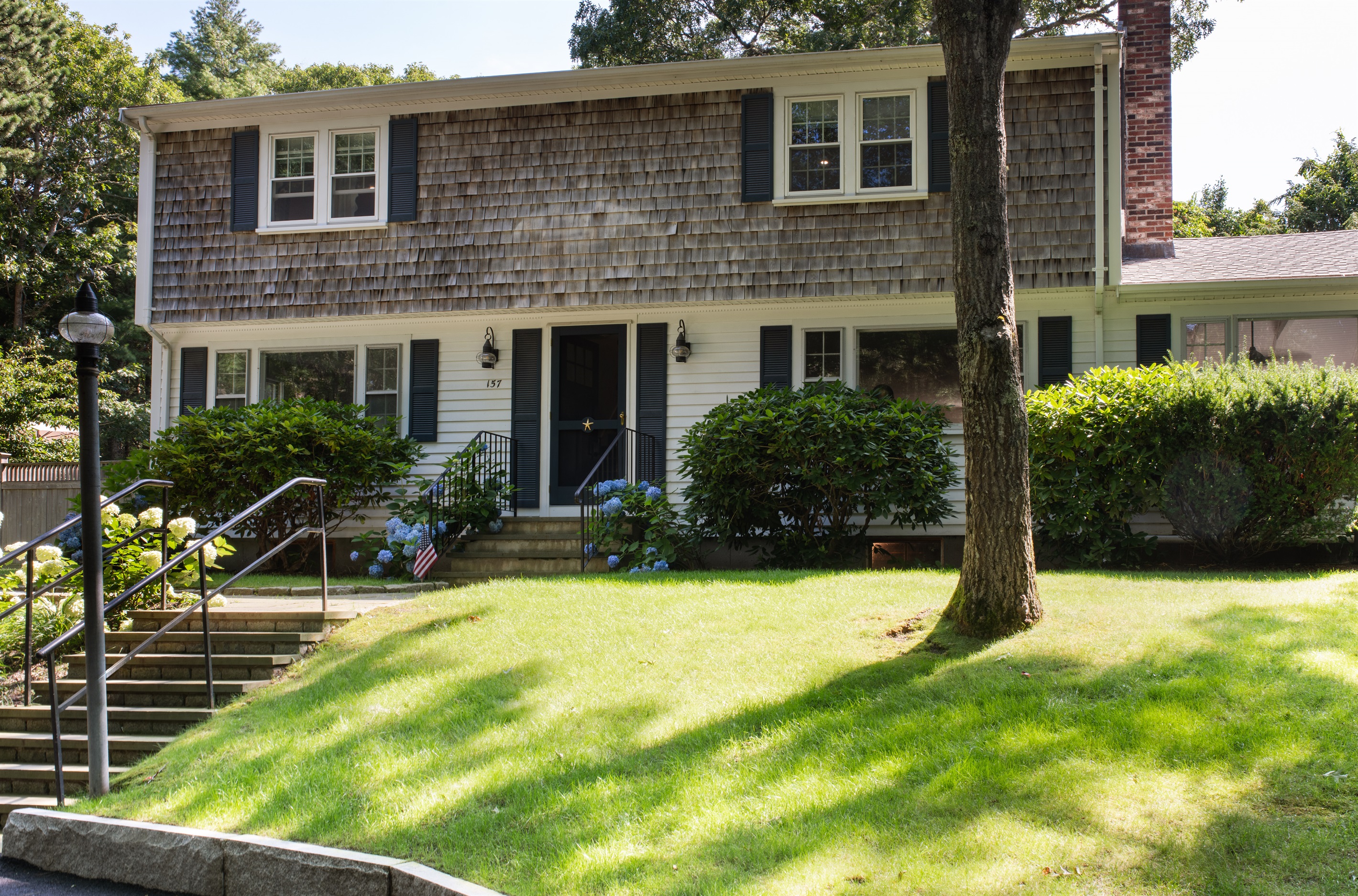 Beautiful exterior views of the home and surrounding landscape.