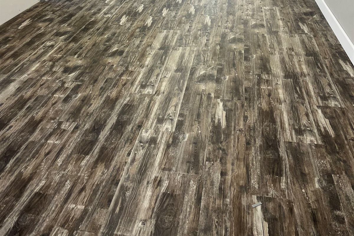 Extra sleeping area with a provided 2 queen portable mattresses and soon to be Theatre Room