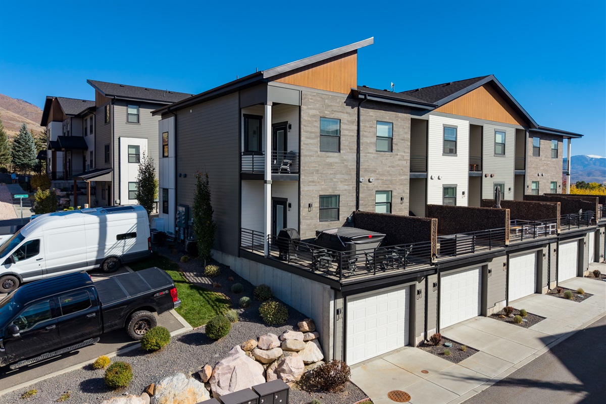 Modern townhome architecture blending comfort and style.