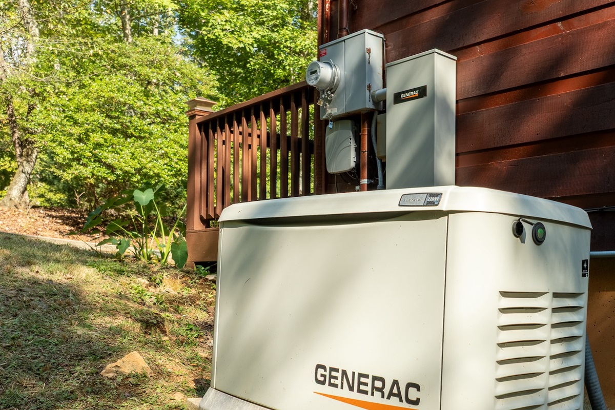 Heavy storms, Power out - no problem! The whole cabin generator has you covered! 
