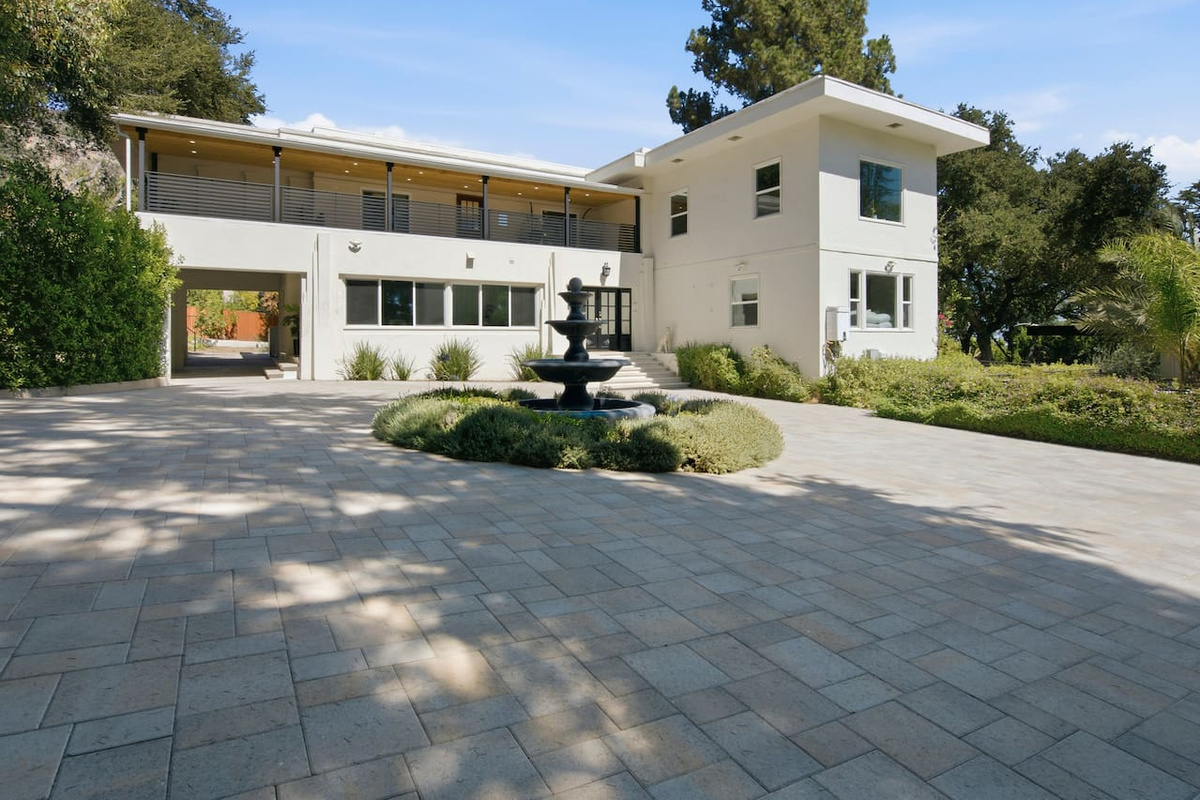 Beautiful architectural details featured in this exterior view.
