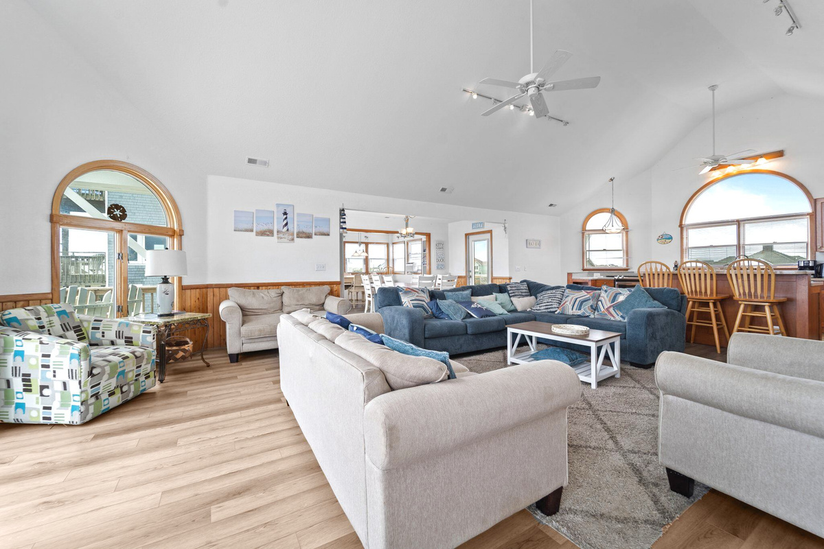View from Top Floor Bedroom into Living Room