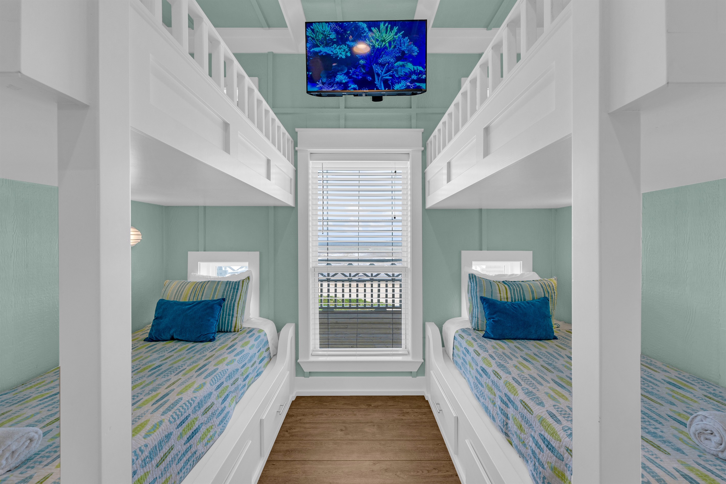 Sea It All: Twin bunk room, great for the kids or the inner child; the bunks are XL for comfort. Smart TV, with streaming apps, and personal lighting in each bunk nook!