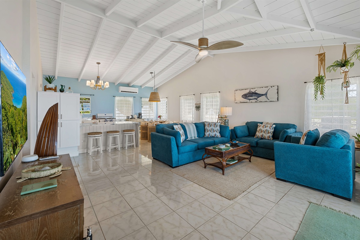 Air conditioning and ceiling fans throughout the home