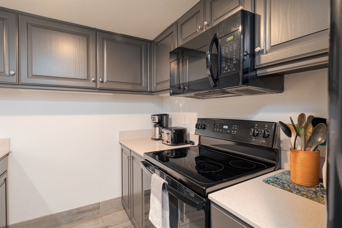 Kitchen fully stocked