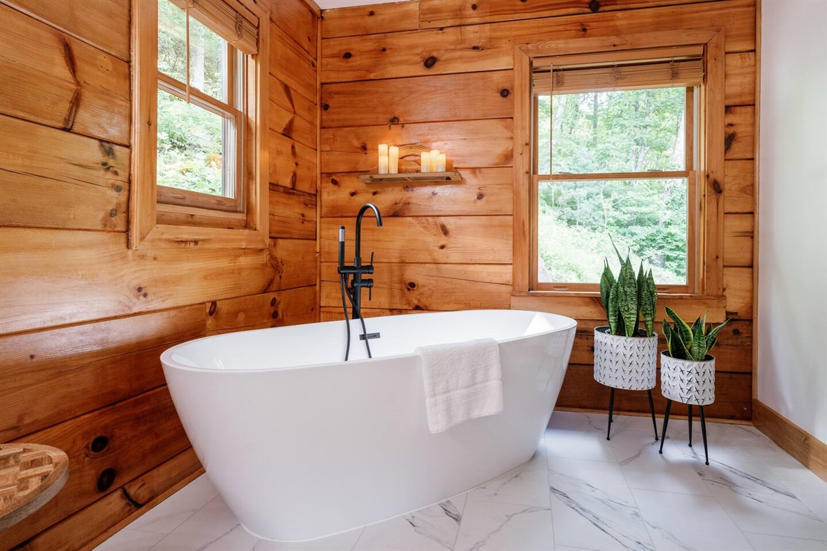 Take a soak in our brand new tub!