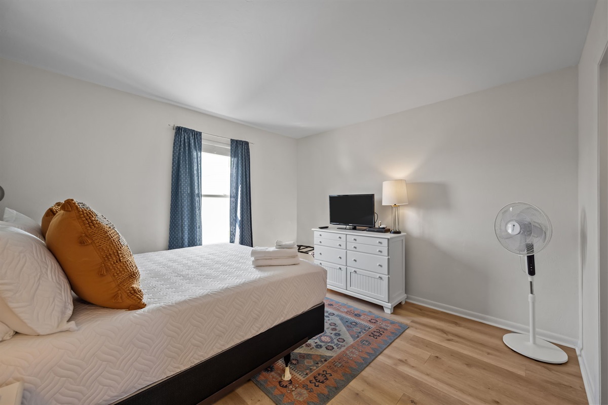 Cozy bedroom with TV comfort!
