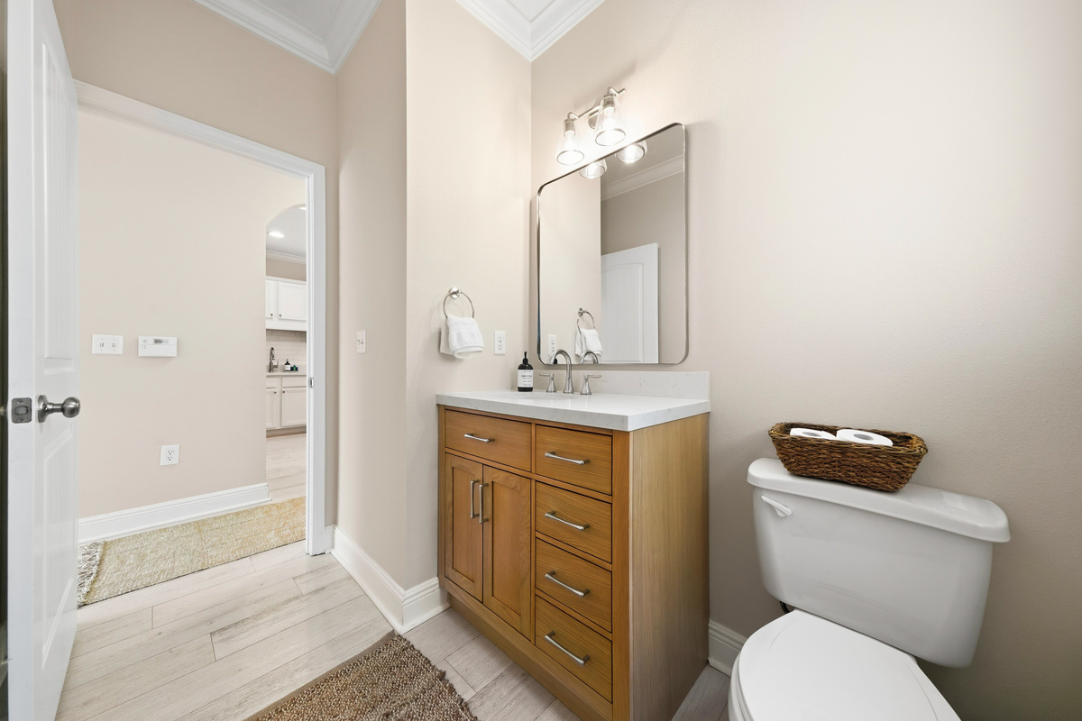 First floor powder room