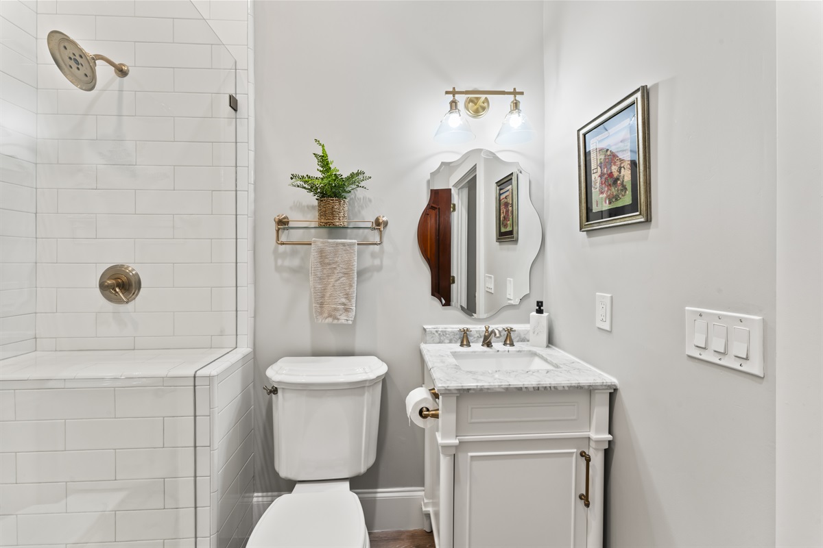 Cottage Bathroom Huge Shower
