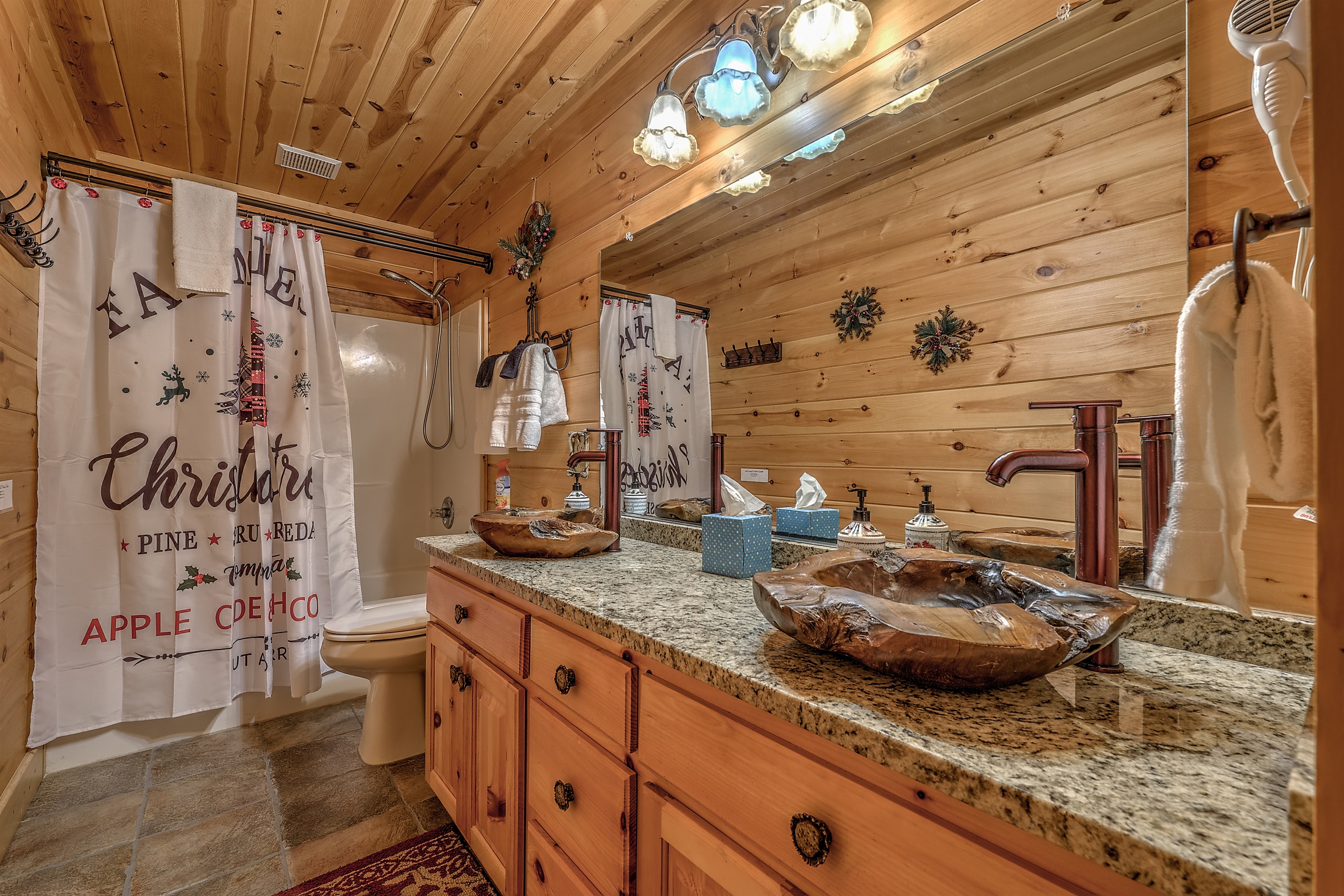 Full Bath, Main Level, Semi-Private for Christmas Tree Room
