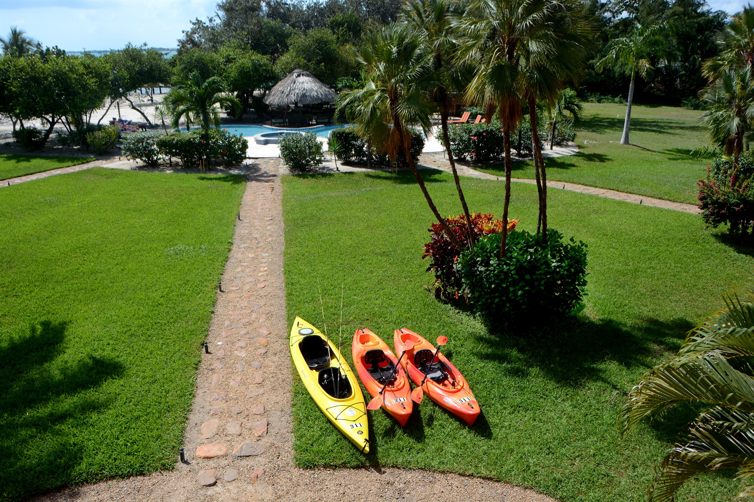 Kayaks, Fishing Rods and Hot Tub