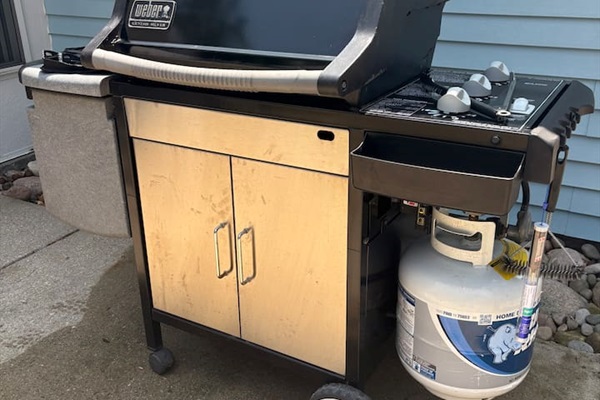 Webber propane grill available. One of the best ones we’ve used in a long time!