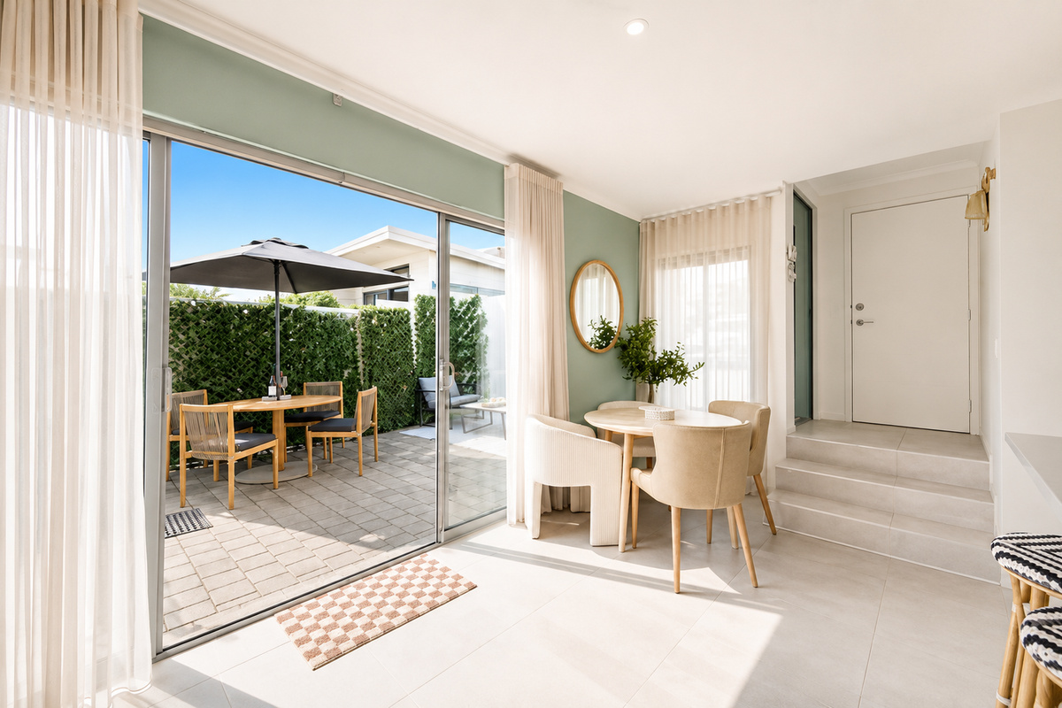 Natural light, courtyard outlooks and soft neutral finishes give this dining space a calm arrival point at The Duchess of Duke.
