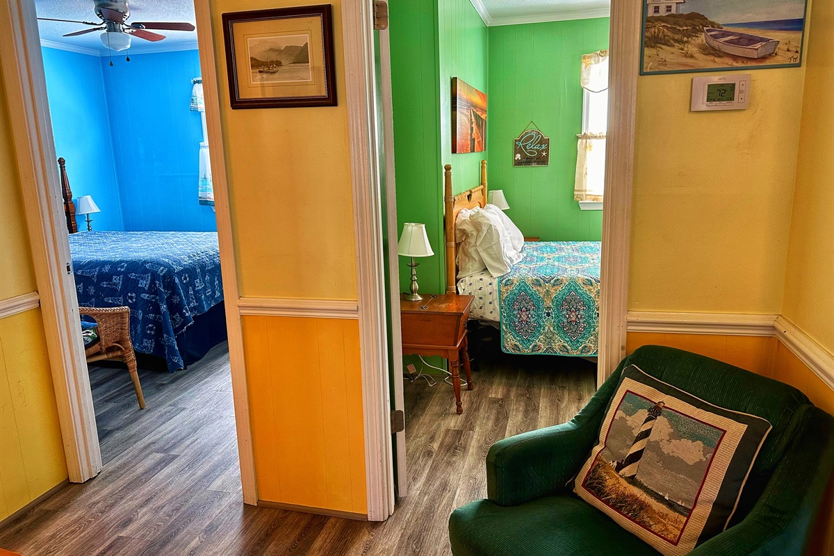Captain's Cabin OBX — morning in bed