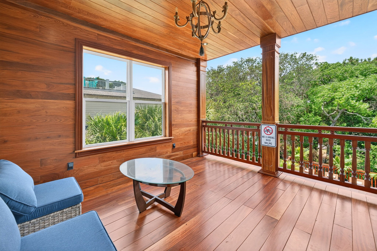 3rd Floor Back Porch | Rosewood Retreat | 2605 Palm Blvd, Isle of Palms, SC | IOP Escapes