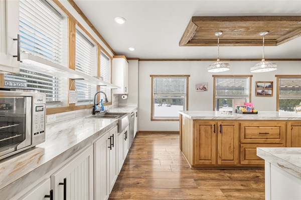 Fully stocked kitchen