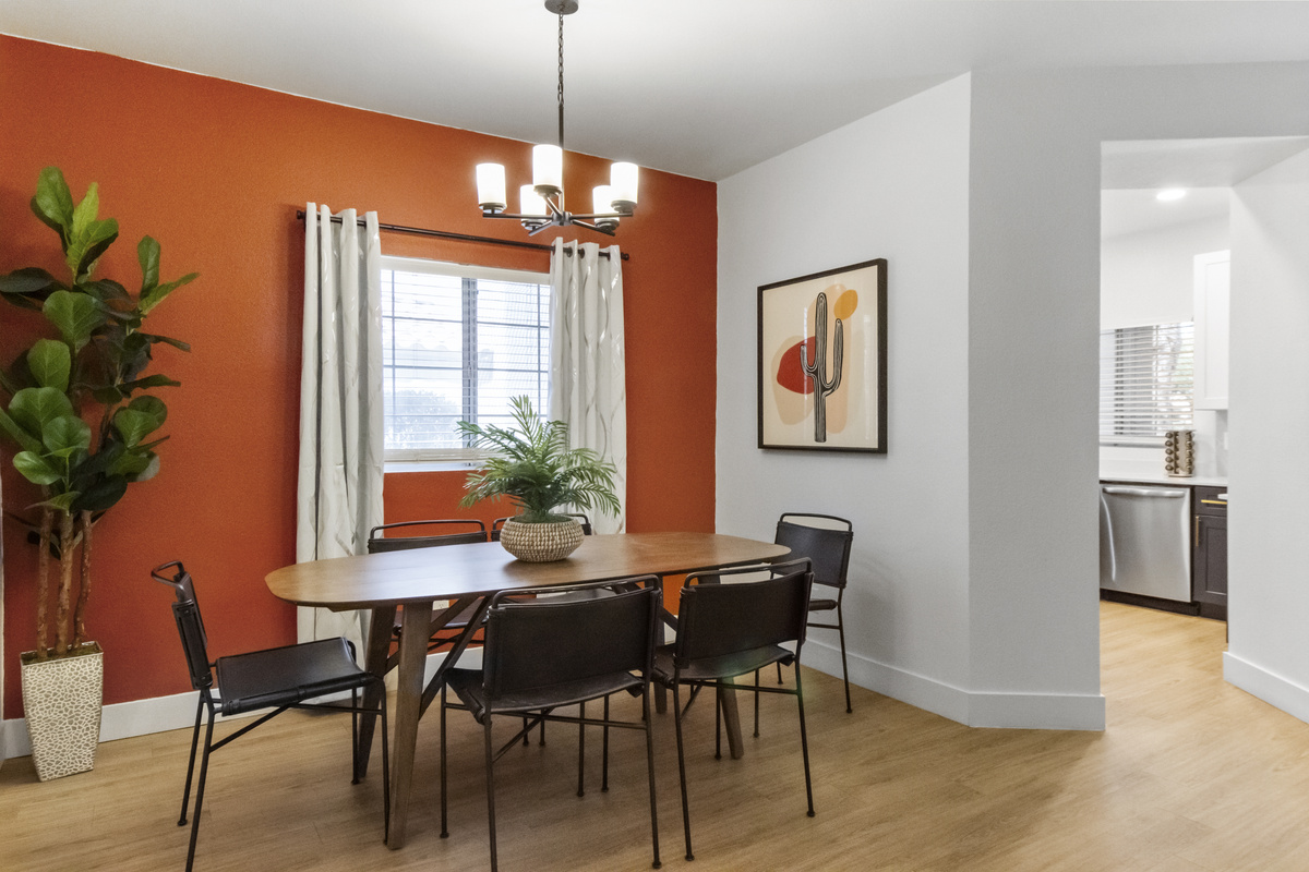 Warm and welcoming dining area for memorable family meals.