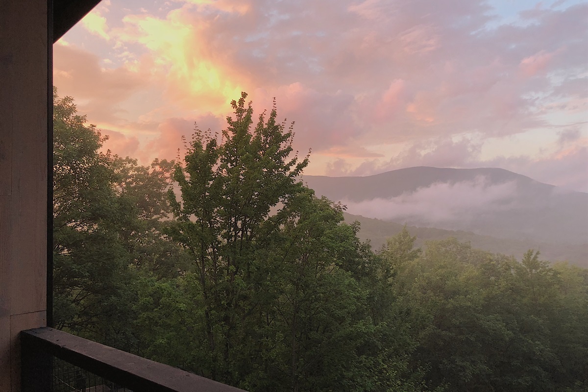 Views from the heated bedroom balcony.