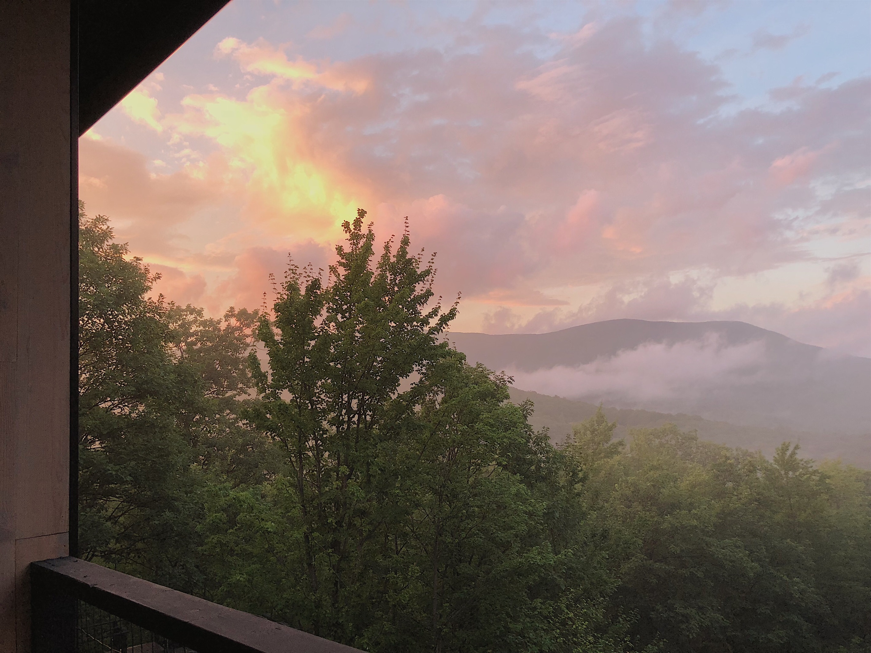 Views from the heated bedroom balcony.