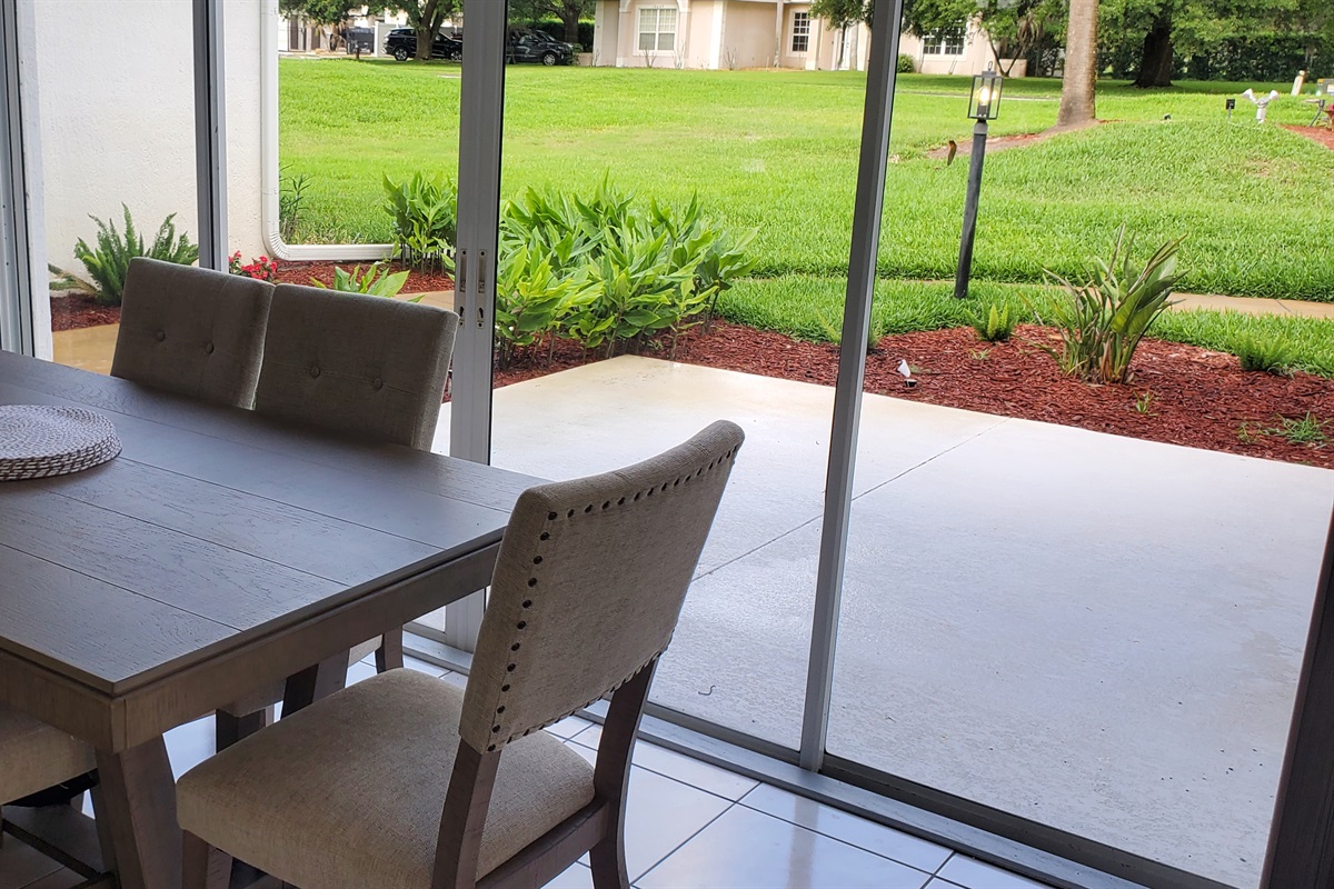 Dining Room and Front patio