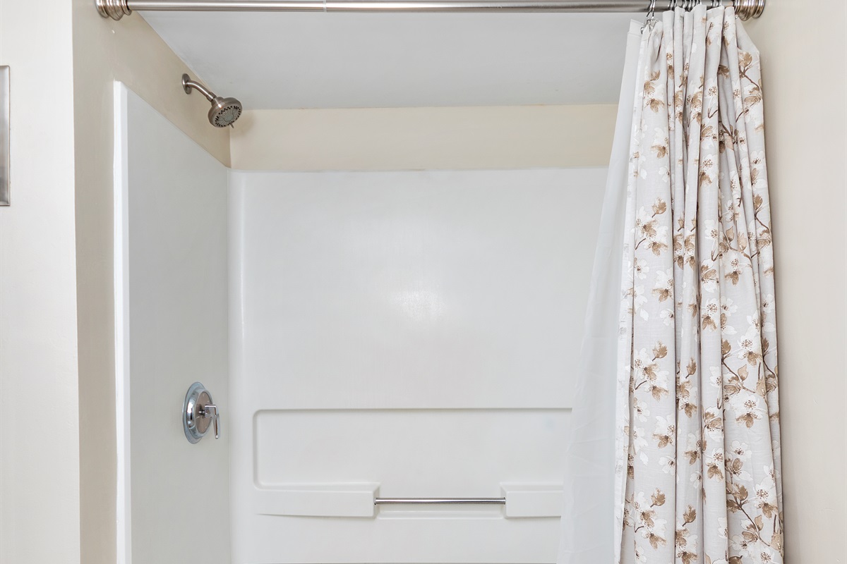Shower with tub.