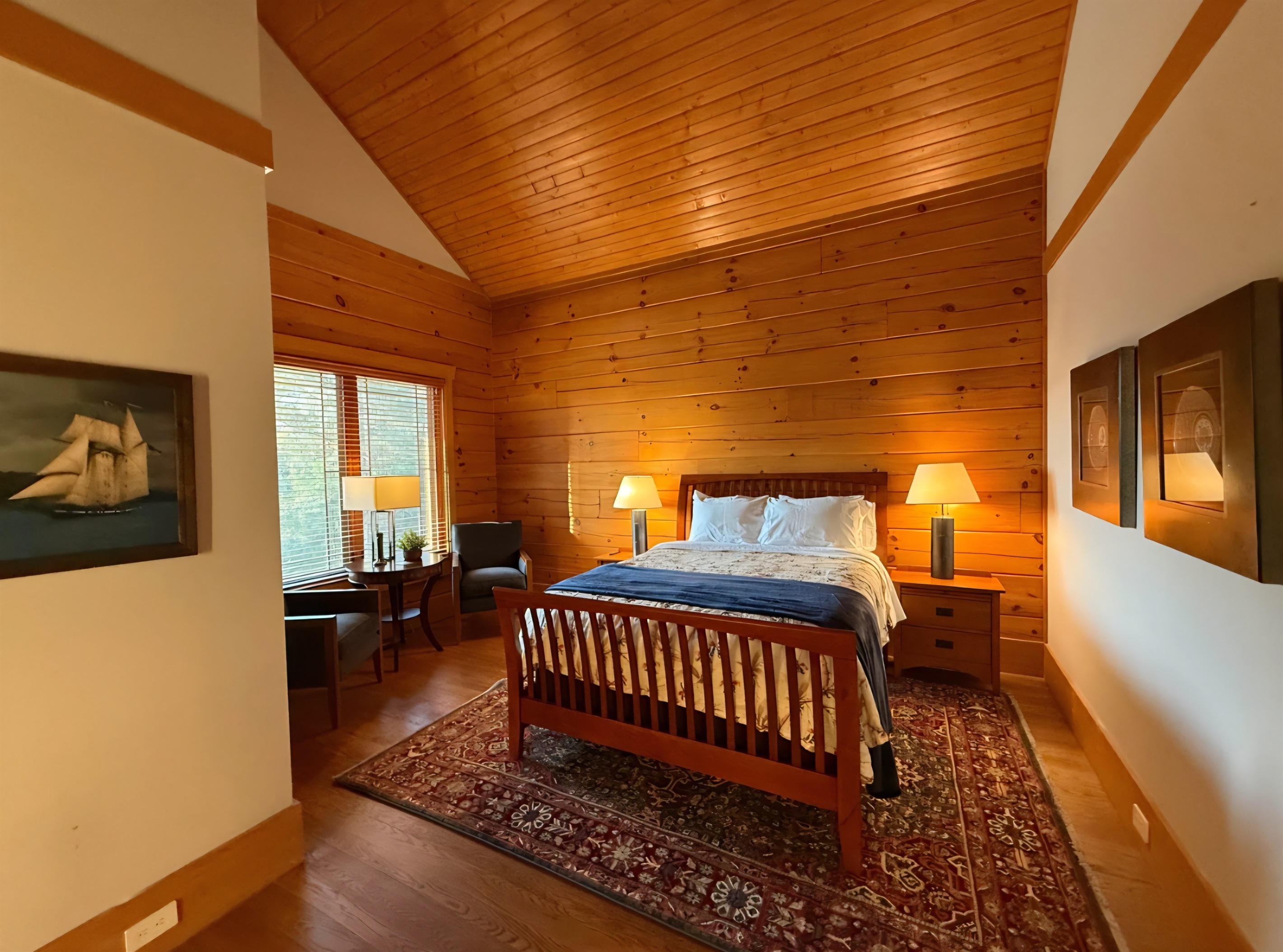 Third bedroom in main house with a queen bed
