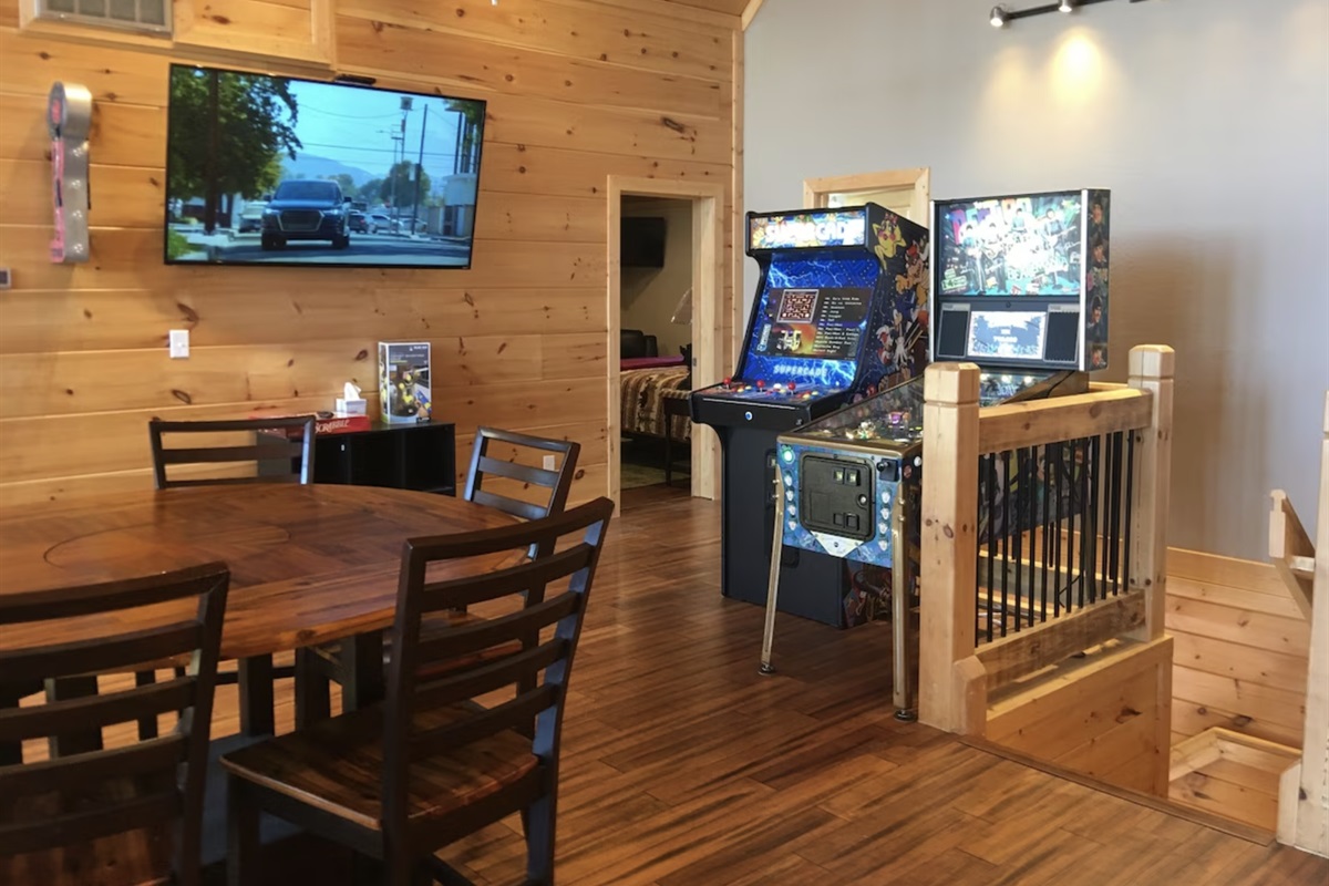 Play some poker on our big cards table and keep an eye on the game in the meantime.