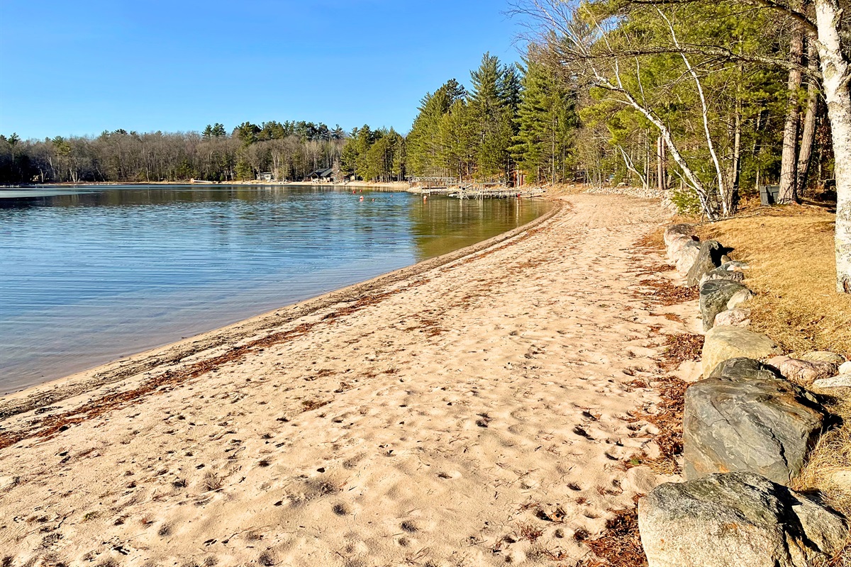 135' of sandy beach