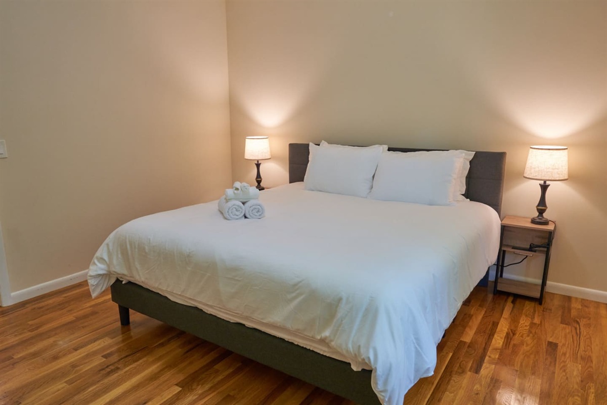 King Bed in Master Bedroom